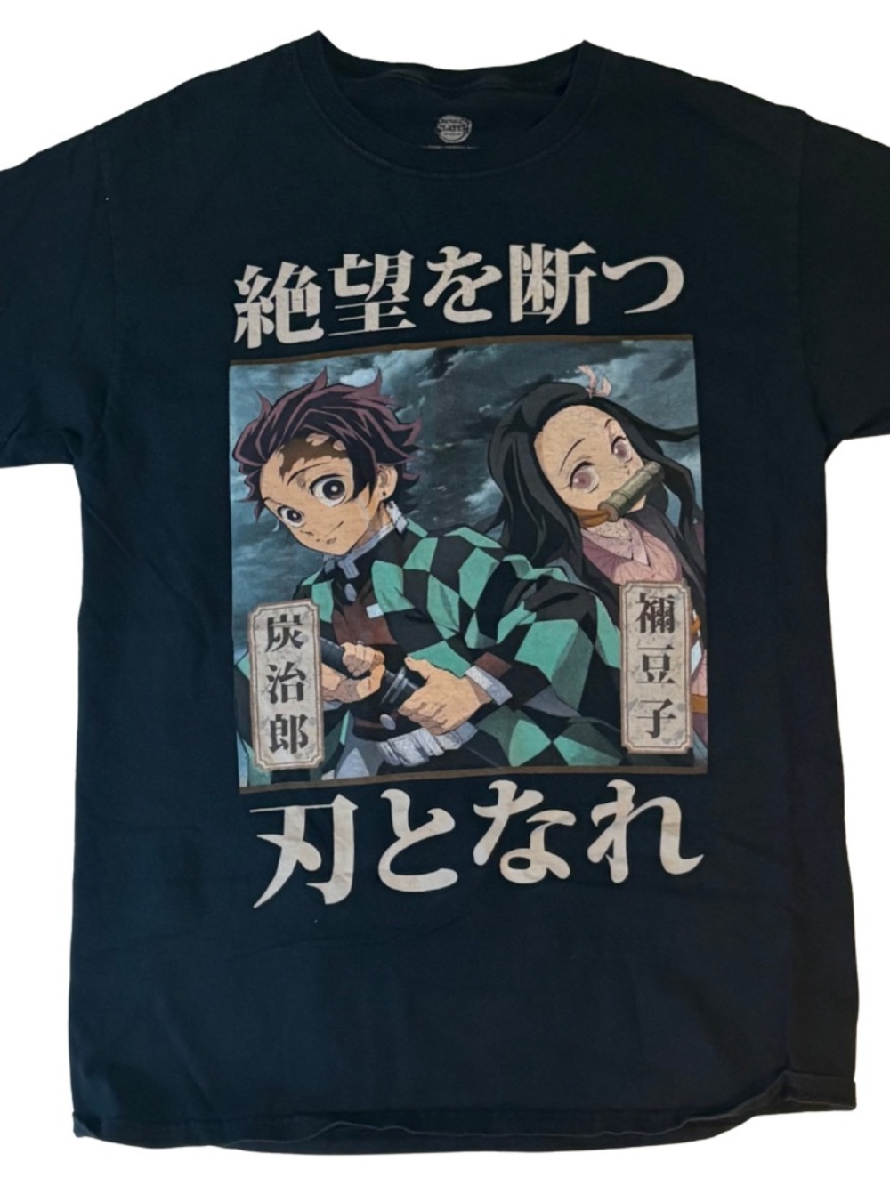 Demon Slayer T Shirt Small Tanjiro Nezuko Anime Manga Black Graphic Tee